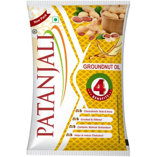Patanjali Groundnut Oil / Sing Tel - 1L