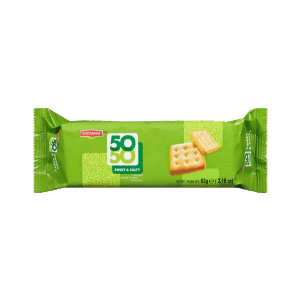 Britannia Fifty Fifty Biscuits - 62 g