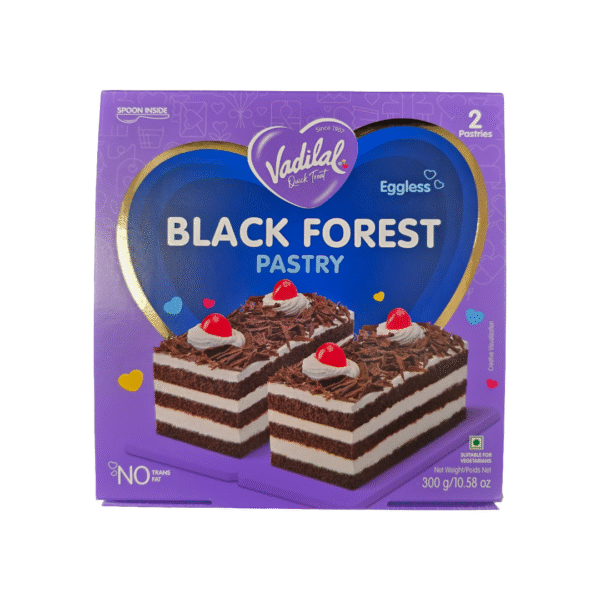 Vadilal Eggless Black Forest Pastry - 2 pcs Vadilal Eggless Black Forest Pastry - 2 pcs