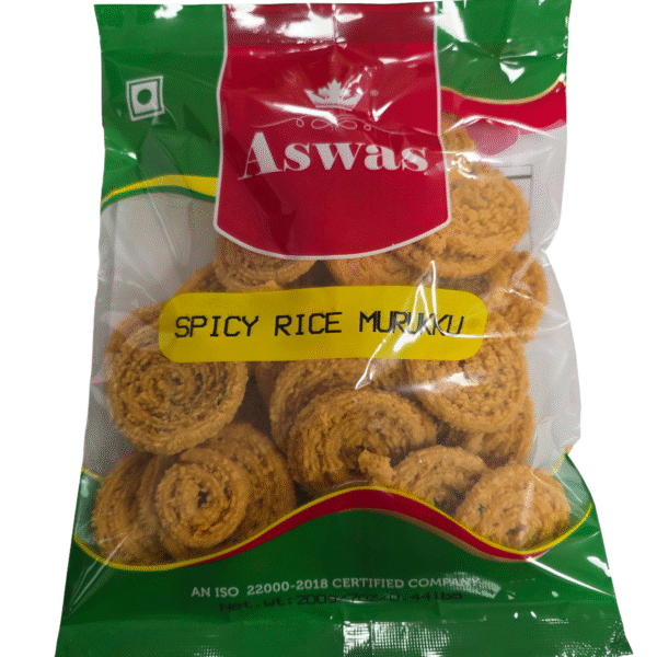 Aswas Rice Murukku Spicy - 200g Aswas Rice Murukku Spicy - 200g