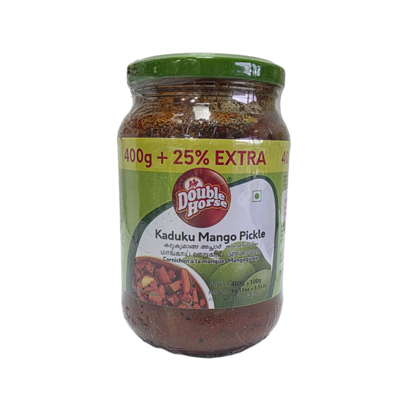 Double Horse Kaduku Mango Pickle - 400g + 100G Double Horse Kaduku Mango Pickle - 400g + 100G