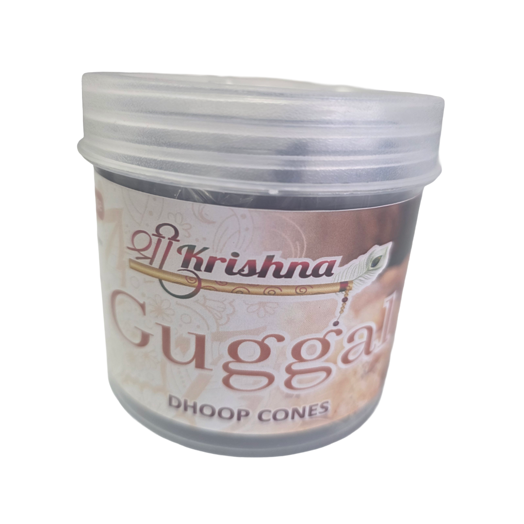 Shree Krishna Guggal Dhoop Cone Jar 100gm Shree Krishna Guggal Dhoop Cone Jar 100gm