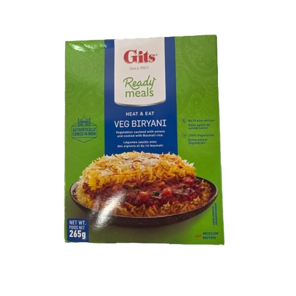 Gits Ready Meals Veg Biryani - 265g Gits Ready Meals Veg Biryani - 265g