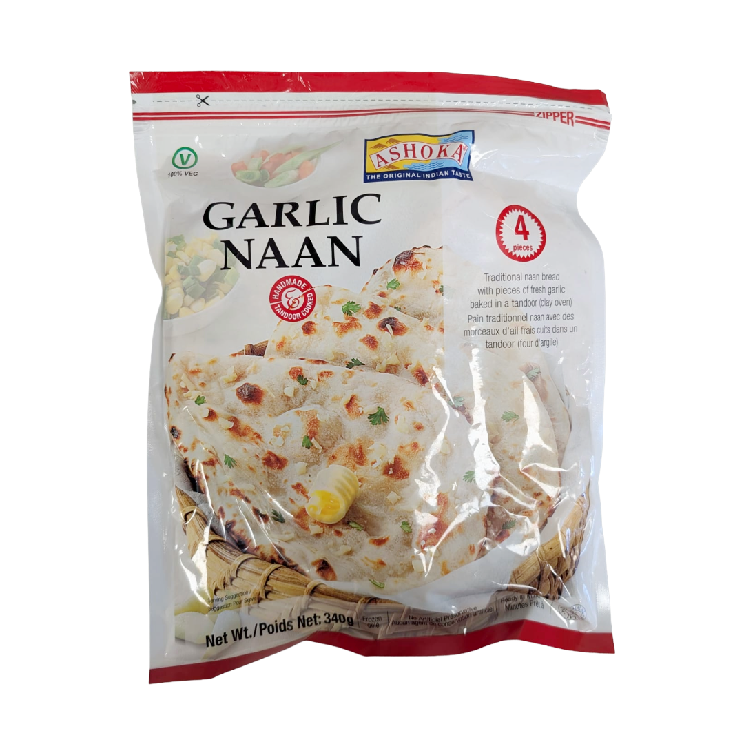 Ashoka Tandoori Naan Garlic – 340g Ashoka Tandoori Naan Garlic – 340g