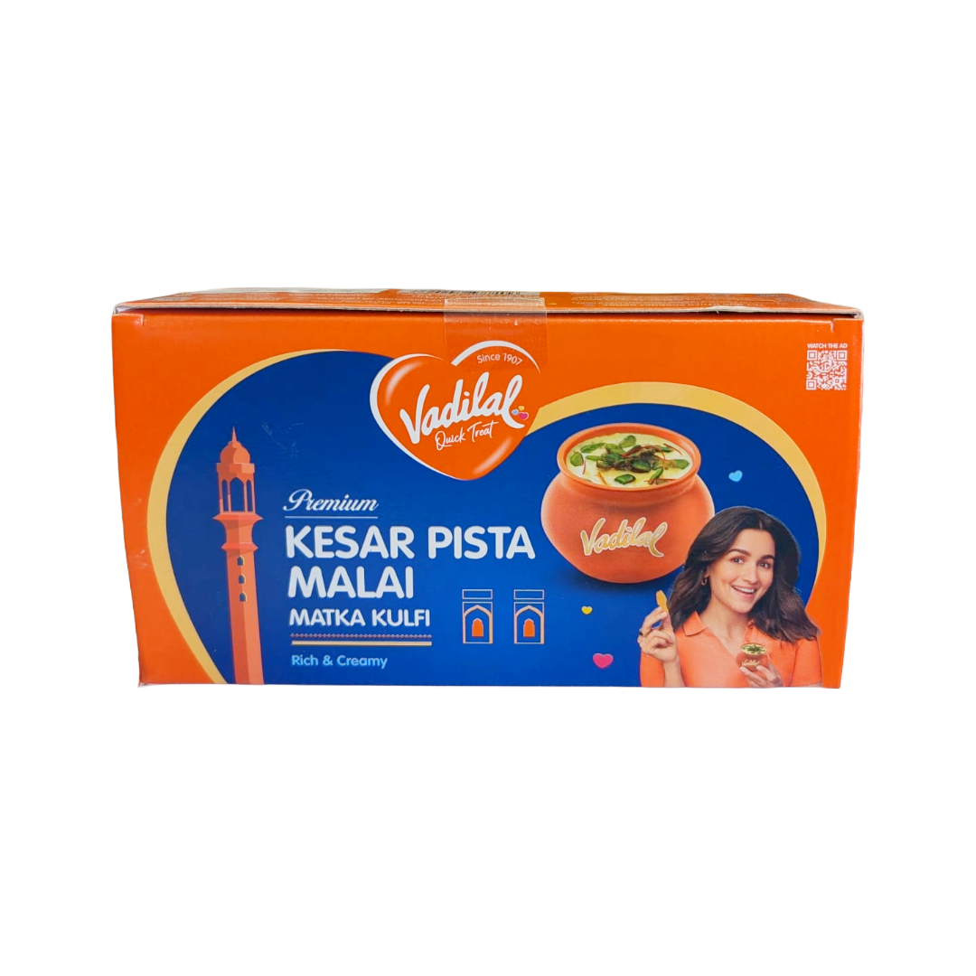 Vadilal Matka Kulfi Kesar Pista - 2×100g Vadilal Matka Kulfi Kesar Pista - 2×100g
